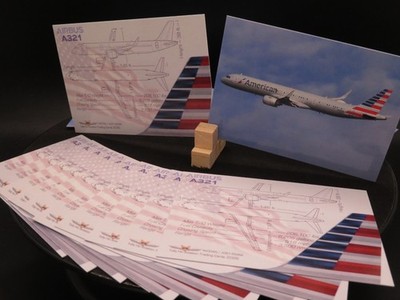 American Airlines Airbus A321 Trading Cards - Set of 25 - 2.5