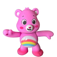 Care Bears Cheer Bear Talking, Light Up Belly ,Head Turns Unlock The Magic 5" AF