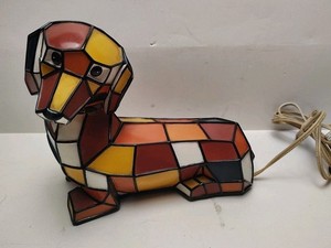 Ashton Drake dachshund doxie dog sculptural lamp faithful friend Very Rare Vtg