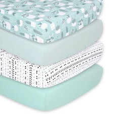 4-Pack Fitted Crib Sheet Set - Super Soft  Breathable Baby Boys or Girls Cri...