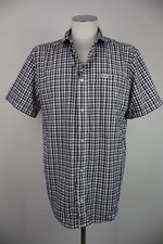 JACK WOLFSKIN Men Slim Fit Vintage Check Cotton Short Sleeve Shirt XL
