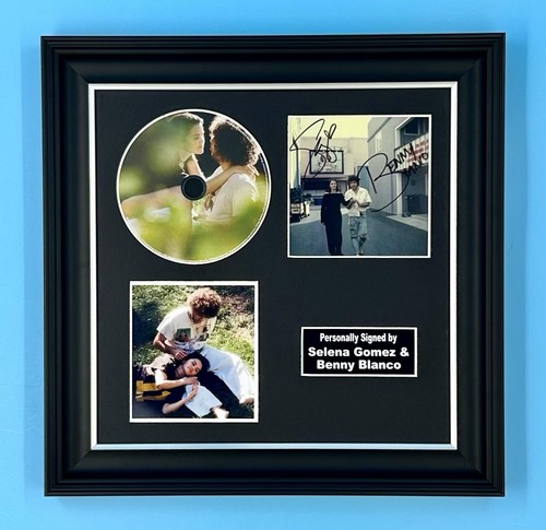 Benny Blanco & Selena Gomez Signed Photo & CD Framed & COA Autograph Auto prezzo ebay