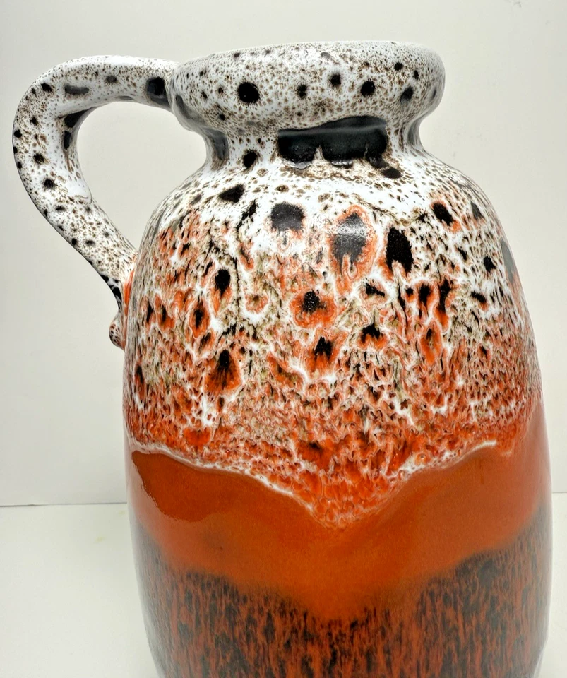 Blue Mountain Pottery Jug w/Handle Apollo 855 Brown Red Lava Glaze PERFECT - Image 3 of 4