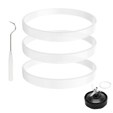 3 Pack Rubber Gaskets 3 Pcs (3.94 inch Gaskets), 3 PCS Inch Gaskets)