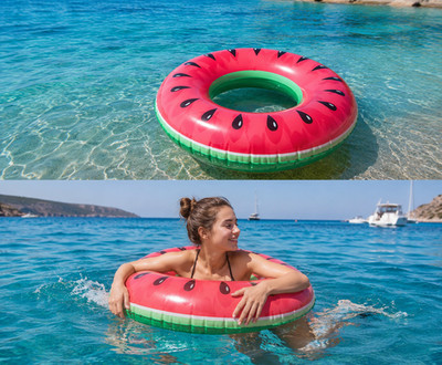 Fruit Inflatable Swim Ring Pool Float PVC Beach Lake Summer Toy