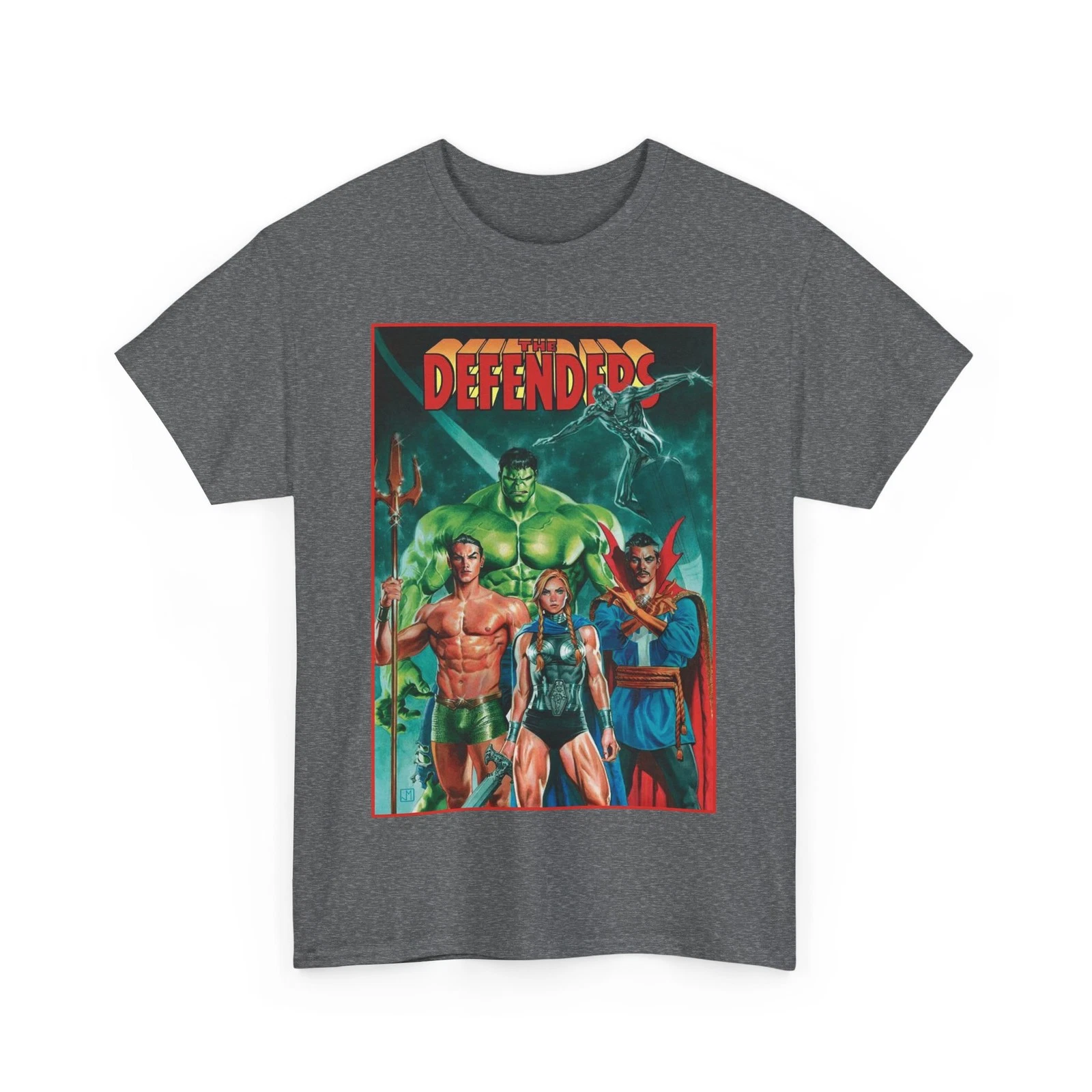 Defenders T-Shirt - Dr Strange, Valkyrie, Hulk, Namor, Silver Surfer - Marvel