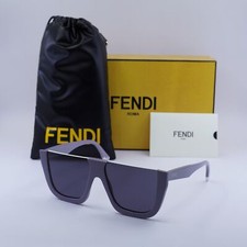 New Fendi FE40136I 81A Shiny Violet/Grey 62-09-145 Sunglasses