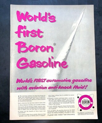 Life Magazine Ad BORON SOHIO SUPREME GASOLINE rev COLGATE Dental Cream 1954 AD1