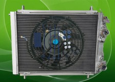 Alu Radiator+FAN For 1987-1995 Lancia Delta HF Integrale 8V 16V EVO 2.0 Turbo