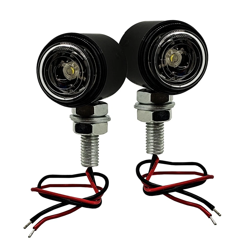 Luces LED de conducción para motocicleta Street Touring Cruiser Supermoto faros 6000K Foto 4 de 4