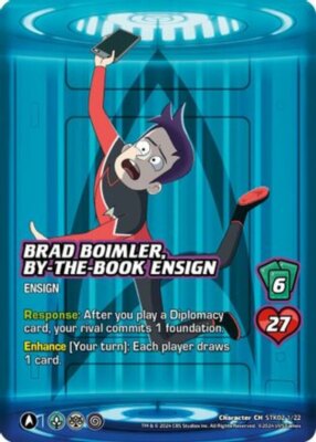 1X-Brad Boimler, By-the-Book Ensign - STK02 1/22 - C - Holofoil-CH06:  Star Trek