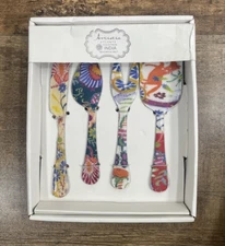 Artistic Accents Hand Crafted Cheese Appetizer Colorful Serving Set 4 Pieces