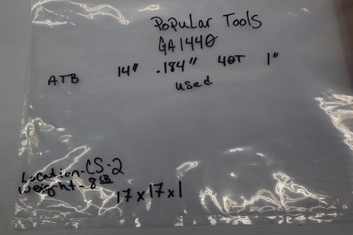 Popular Tools GA1440 40T 14"x0.184" Sawblade High Definition Tooling 5076300 NEW - Picture 3 of 14