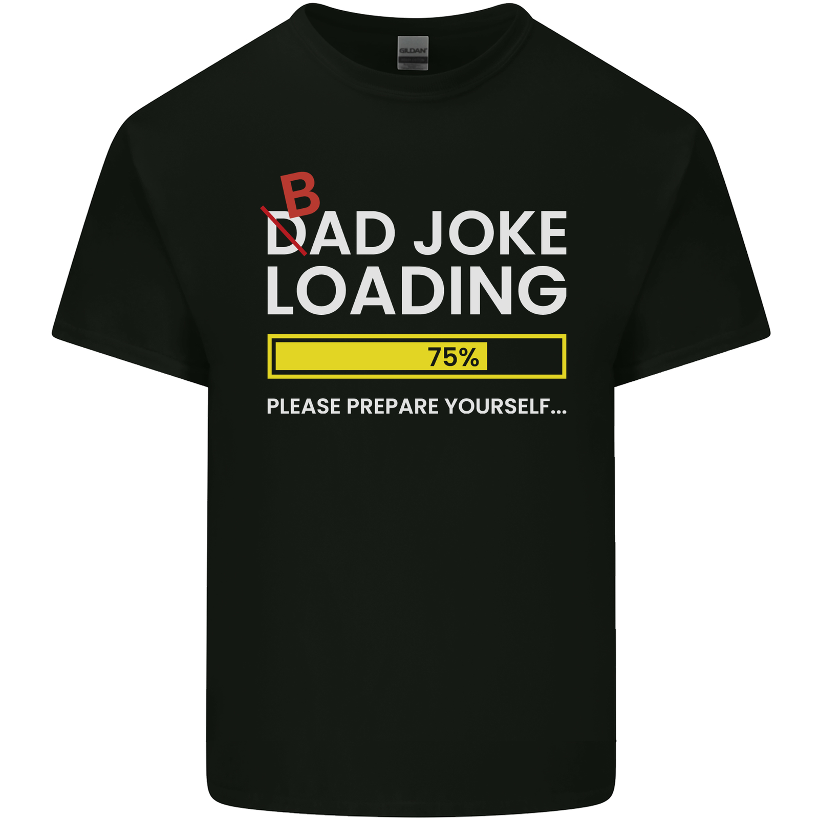 Bad Joke Loading Funny Fathers Day Humour Mens Cotton T-Shirt Tee Top