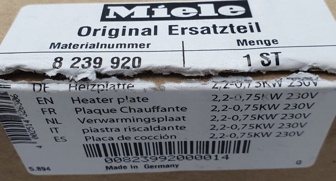 Strahlheizkörper Ø206/121mm 2200/750W Glaskeramikkochfeld Miele 