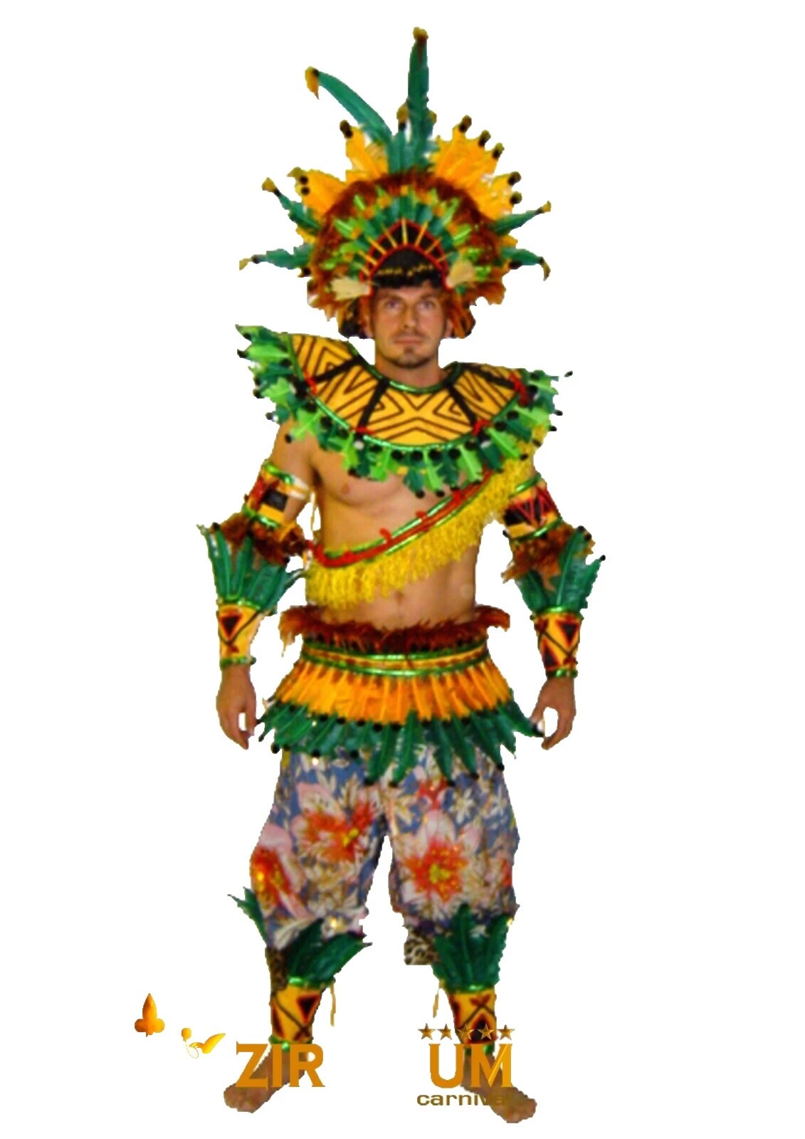 Traje completo Mardi Gras disfraces para hombres