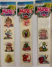 Vintage Muppet Babies Scratch Sniff Sticker Lot LIME PEPPERMINT LILAC