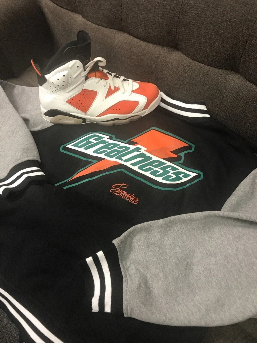 Jacket Match Jordan 6 Gatorade Win Like Mike Greatness Varsity Jacket