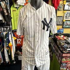 New York Yankees MLB Jersey #14 Uomo Small Majestic Cool Base Gessato
