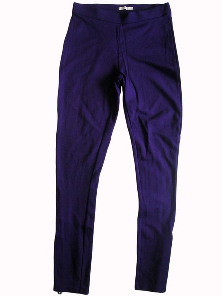 MIX dark purple stretch leggings ZIP ANKLES XS (10 x 31) EUC!