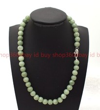 Natural Beautiful 6/8/10/12mm A Green Jade Round Gemstone Beads Necklace 16-28in