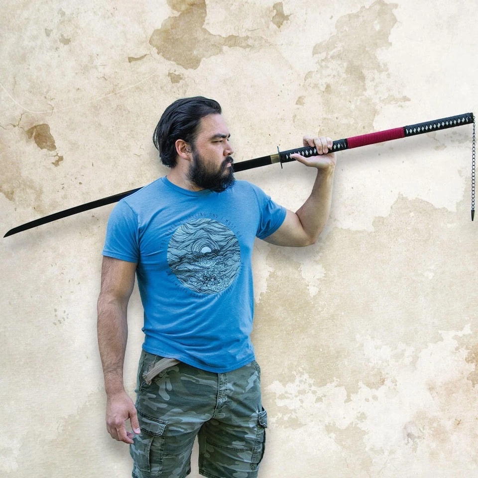 Espada forjada Emperador Odachi, hoja de acero al carbono, vaina negra, 62 1/4" en general Foto 4 de 4