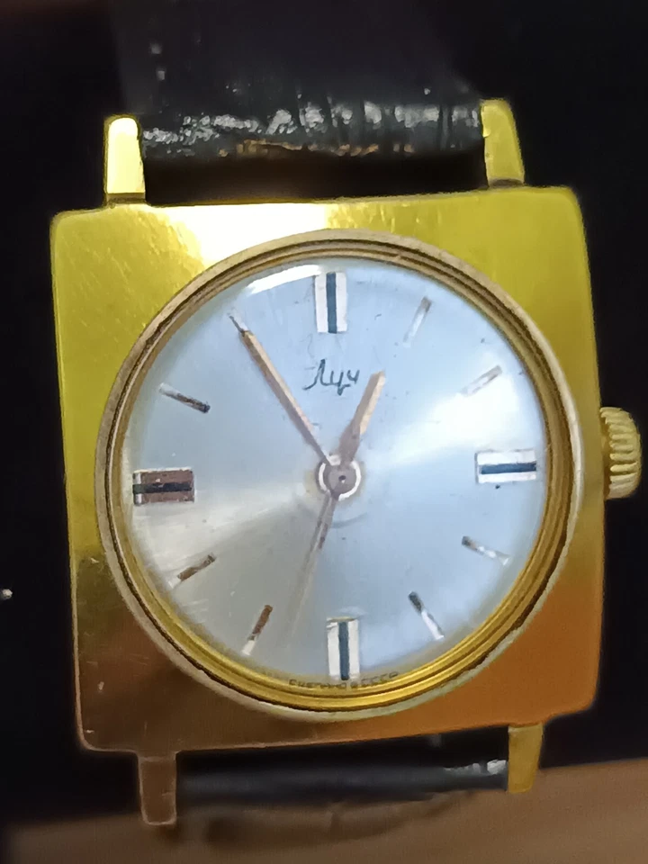 Vintage rare men's wrist watch Soviet USSR "LUCH" 23 jewels, gold-plated AU20 - Image 2 of 4
