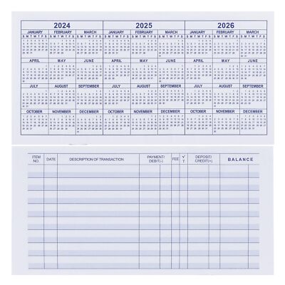 20Pack Checkbook Register, Check Registers for Personal Blank Ledger Transaction