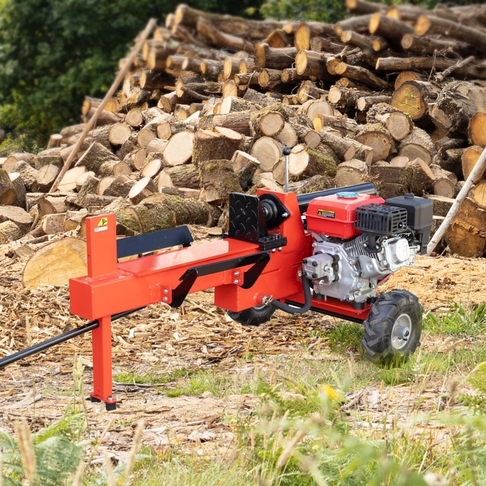 Yukon 15Ton Petrol Log Splitter Wood Cutter 144x69x55cm Red