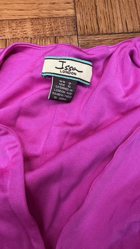 Issa London Silk Tie Waist Royal Engagement Pink Dress US 2 UK6 - Image 3 of 4