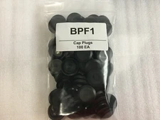 BPF-1" - 1 Inch Flush Mount Black Plastic Body & Sheet Metal Hole Plug Pack 100