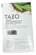 TAZO Organic Awake English Breakfast Black Tea, Black tea with Caffeine