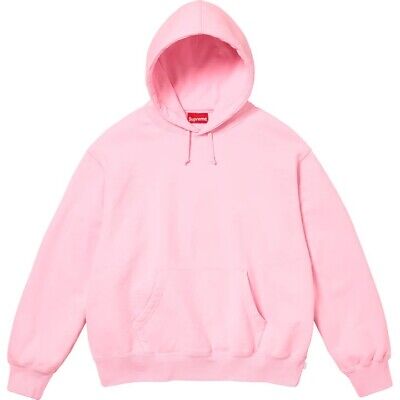 Supreme Satin Appliqué Hooded Sweatshirt Pink Size L *CONFIRMED