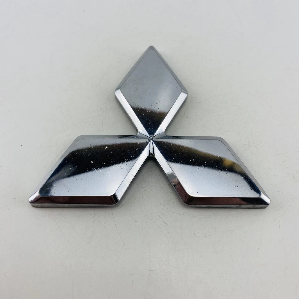 2002 2003 Mitsubishi Galant Emblem Badge Logo Symbol Front Grille Chrome OEM G3 - Image 4 of 4
