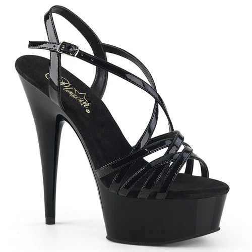 PLEASER DELIGHT-613 Women's 6" Heel Platform Criss-Cross Strap Sandal Shoes