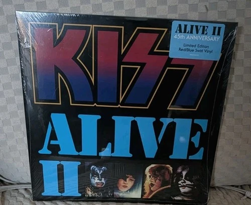 KISS Alive II Sealed 45th Anniversary Red & Blue Swirl Vinyl LP 2022