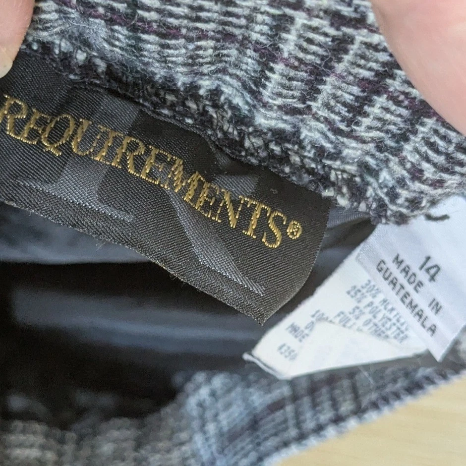 Винтажные требования брюки клетку шерсти смесь плиссированные ретро мешковатые опрятный женщин 14 - Изображение 2 из 4