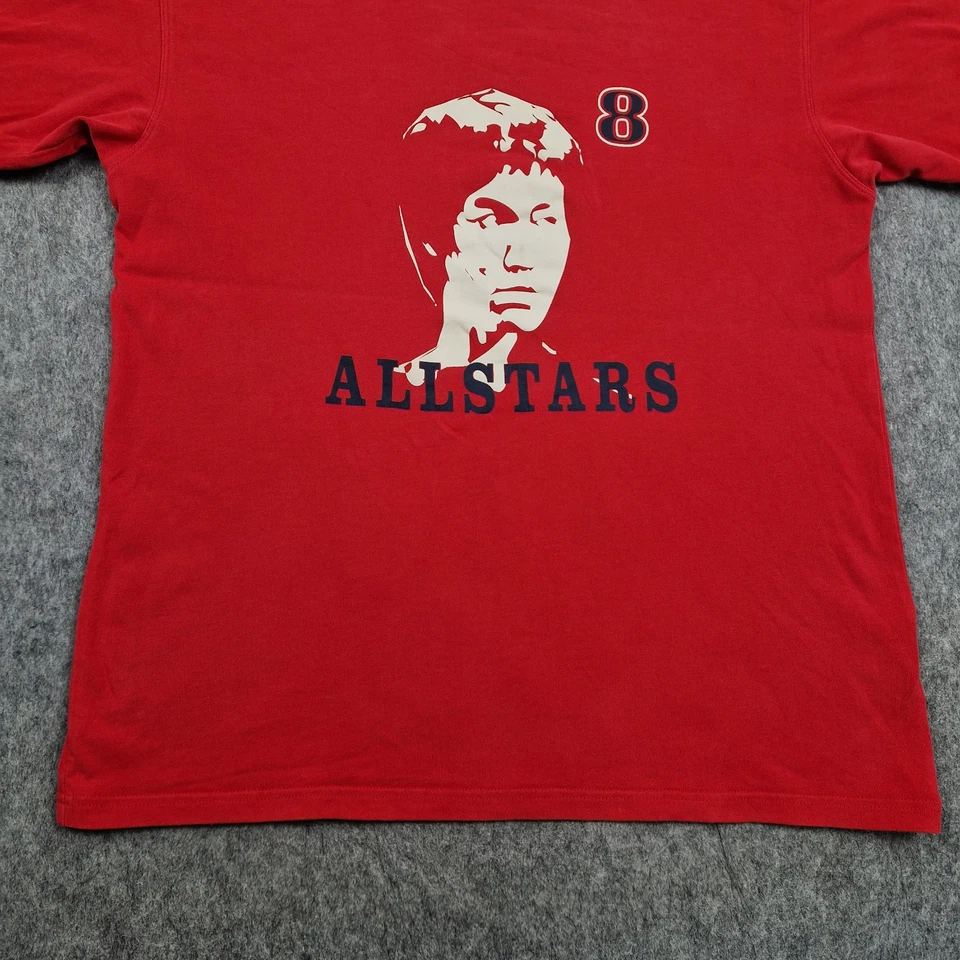 Camisa Ringspun Allstars Para Hombres Mediana Roja Bruce Lee Gráfico Camiseta Retro 00s Y2K Foto 3 de 4