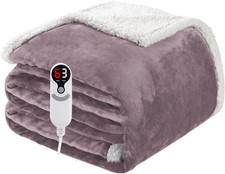 Electric Heated Blanket Full Size 72"x84" Soft Flannel W/ Overheat Protection 9
