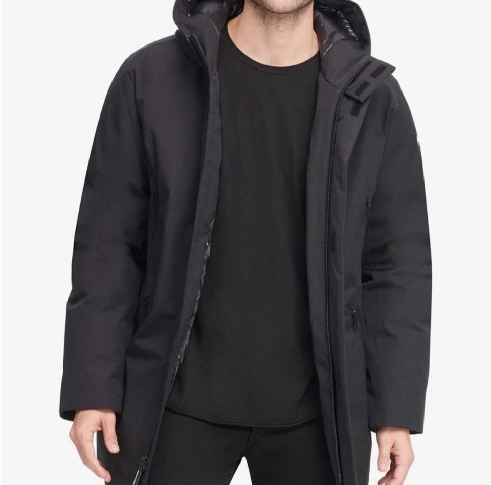 Casaco de inverno pesado masculino EUA tamanho M - DKNY preto coloe novo com etiquetas tamanho M - Imagem 2 de 4