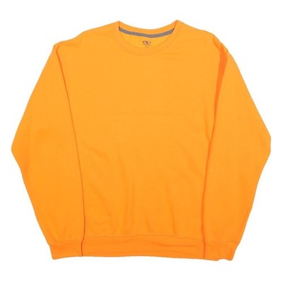ATHLETIC WORKS Herren Orange Sweatshirt Rundhalsausschnitt M Baumwollmischung