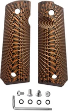 1911 G10 Grips Full Size Government/Commander Ambi Safety Cut - Starburst Textur