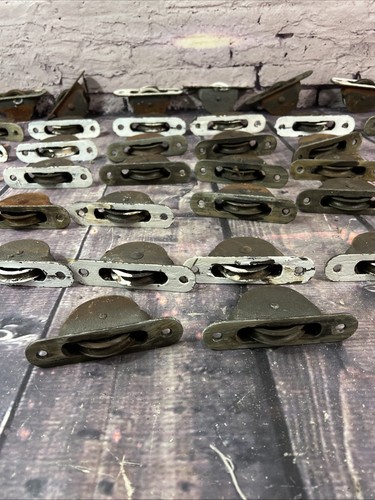 38 Stück - Antike Fensterflügel Gewicht Rollenrollen 4,5" x 1 1/8" -- 2" Räder - Bild 16 von 17