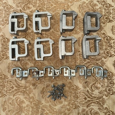 Truck Topper Camper Shell Mounting Clamps Aluminum Tie Downs,  8 Used