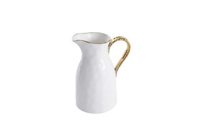 Pampa Bay Golden Salerno Titanium-Plated Porcelain Water Pitcher,Jugs &