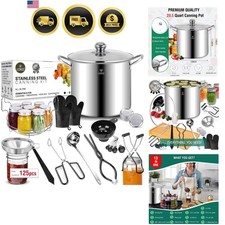 Canning Supplies Starter Kit,Water Bath Canning Pot with Rack & Lid