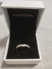 Anello Pandora argento Sterling 925 Cuori, Promessa D'amore taglia 58 Diam. 18,5