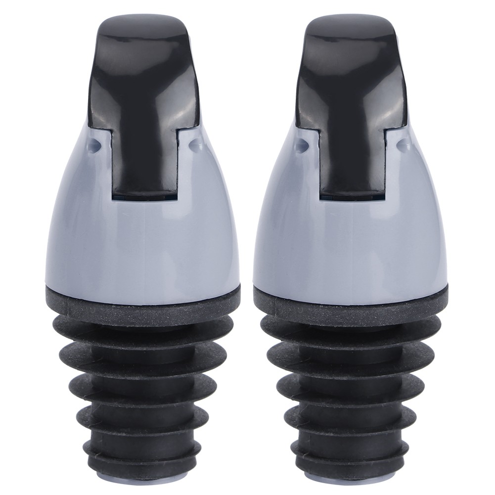 2Pcs Wine Pourers Durable Oil Spout Stopper For Kitchen Use Gray