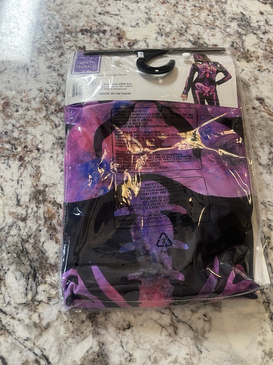 Galactic Skeleton Costume Jumpsuit Halloween Women's Size 4/6
