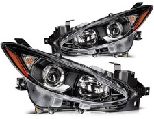 For Mazda 3 2014-2016 Black Housing LH + RH Projector Headlights Assembly